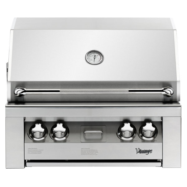 Vintage 4Burner BuiltIn Convertible Gas Grill with Smoker Wayfair